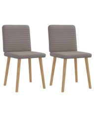 Chaises à manger lot de 2 taupe tissu | Mobilier & Déco