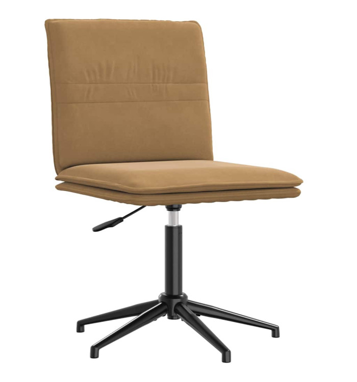 Chaise à manger Marron Velours | Mobilier & Déco