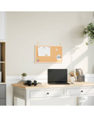 Tableau en liège avec cadre bois de pin massif 60x40 cm | Mobilier & Déco