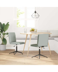 Chaises à manger lot de 2 Gris clair Velours | Mobilier & Déco