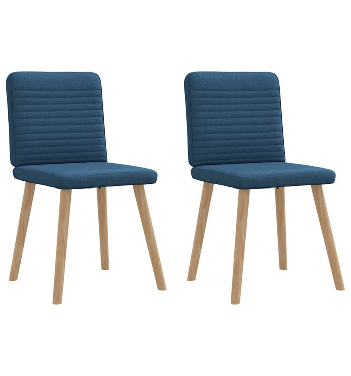 Chaises à manger lot de 2 bleu tissu | Mobilier & Déco