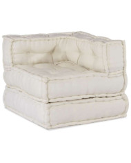 Pouf modulaire crème 70x70x54 tissu | Mobilier & Déco