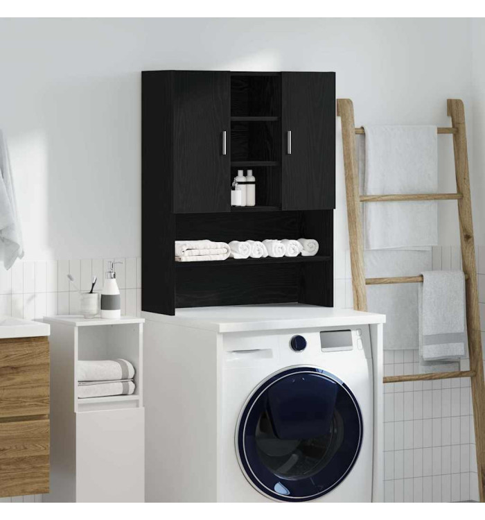 Meuble pour machine à laver chêne noir 70,5x25,5x90 cm | Mobilier & Déco
