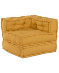 Pouf modulaire jaune 70x70x54 tissu | Mobilier & Déco