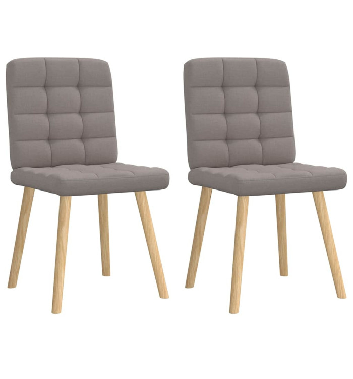 Chaises à manger lot de 2 taupe tissu | Mobilier & Déco