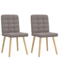 Chaises à manger lot de 2 taupe tissu | Mobilier & Déco
