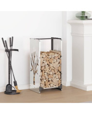 Portant de bois de chauffage 40x30x80 cm acier inoxydable | Mobilier & Déco