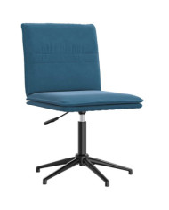 Chaise à manger Bleu Velours | Mobilier & Déco