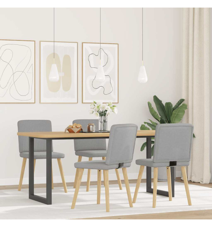 Chaises à manger lot de 4 gris nuage tissu | Mobilier & Déco