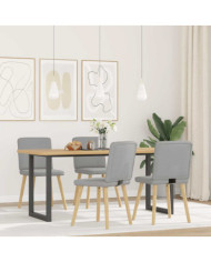 Chaises à manger lot de 4 gris nuage tissu | Mobilier & Déco