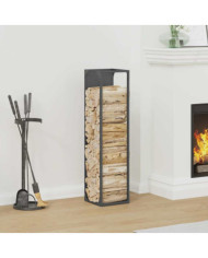 Portant de bois chauffage anthracite 25x25x100 cm | Mobilier & Déco