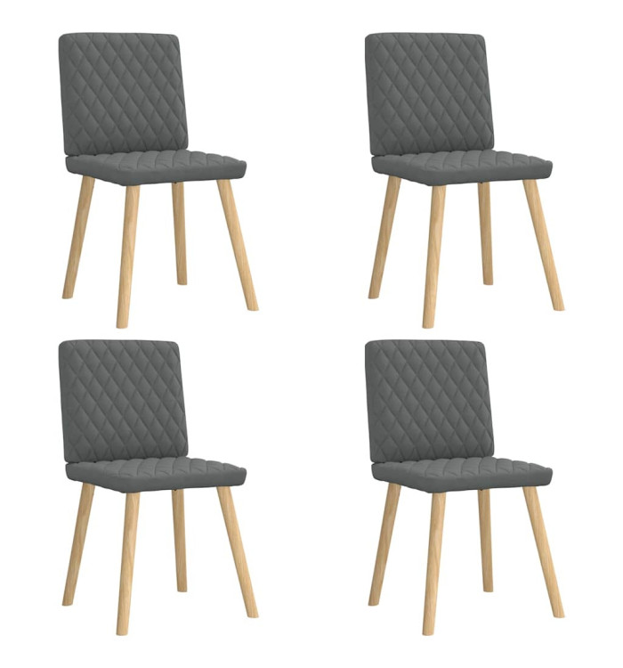 Chaises à manger lot de 4 gris foncé tissu | Mobilier & Déco