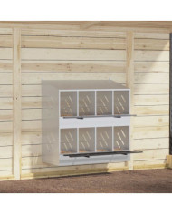 Nichoir de poules avec 8 compartiments métal argenté galvanisé | Mobilier & Déco
