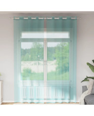 Rideaux en voile avec œillets 2 pcs turquoise | Mobilier & Déco