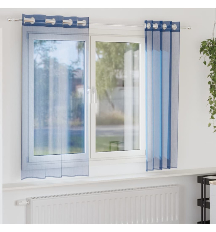Rideaux en voile avec œillets 2 pcs bleu royal | Mobilier & Déco