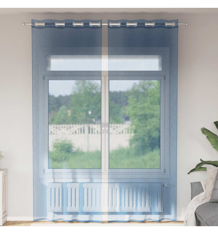 Rideaux en voile avec œillets 2 pcs bleu royal | Mobilier & Déco