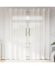 Rideaux en voile avec œillets 2 pcs blanc | Mobilier & Déco