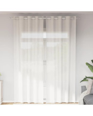 Rideaux en voile avec œillets 2 pcs blanc | Mobilier & Déco