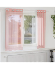 Rideaux en voile avec œillets 2 pcs rose 140x175 cm | Mobilier & Déco