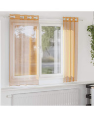 Rideaux en voile avec œillets 2 pcs orange 140x140 cm | Mobilier & Déco