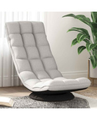 Fauteuil de sol pivotant gris nuage 70x51x79 cm tissu | Mobilier & Déco