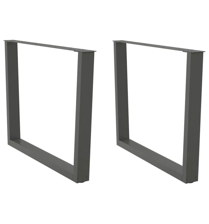 Pieds de table à manger en forme de V 2 pièces Anthracite 100 x (72-73,3) cm Acier | Mobilier & Déco