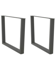 Pieds de table à manger en forme de V 2 pièces Anthracite 100 x (72-73,3) cm Acier | Mobilier & Déco