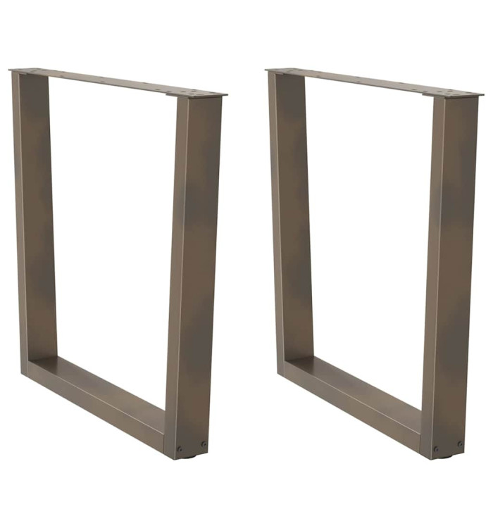 Pieds de table à manger en forme de V 2 pièces Acier naturel 80 x (72-73,3) cm Acier | Mobilier & Déco