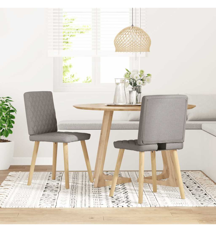 Chaises à manger lot de 2 taupe tissu | Mobilier & Déco