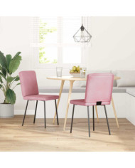 Chaises à manger lot de 2 Rose Velours | Mobilier & Déco