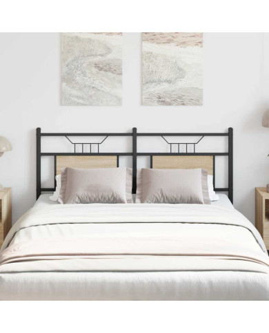 Tête de lit chêne sonoma 137 cm bois d'ingénierie et acier | Mobilier & Déco
