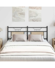 Tête de lit chêne sonoma 137 cm bois d'ingénierie et acier | Mobilier & Déco