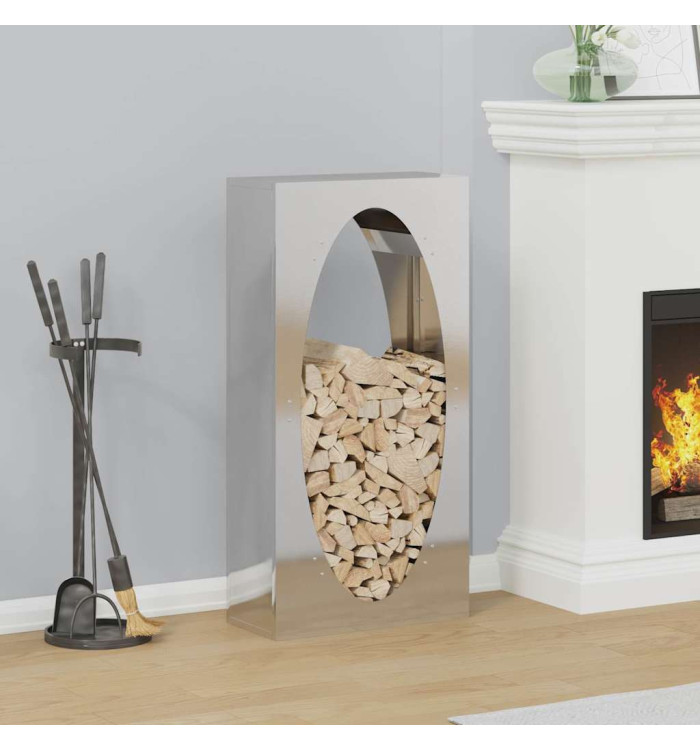 Portant de bois de chauffage 50x23x100 cm acier inoxydable | Mobilier & Déco