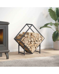 Portant de bois chauffage anthracite 60x25x60 cm | Mobilier & Déco