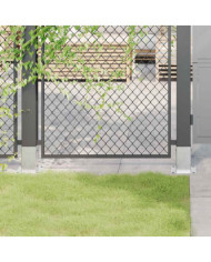 Bases de poteau carrées 12 pcs argent 81x81 mm acier galvanisé | Mobilier & Déco