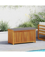 Boîte à coussins d'extérieur 113x50x60,5cm bois massif d'acacia | Mobilier & Déco