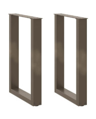 Pieds de table à manger en U 2 pièces Acier naturel 50 x (72-73) cm Acier | Mobilier & Déco