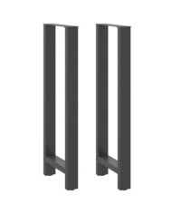 Pieds de table de bar Anthracite 2 pièces 40 x (110-111) cm Acier | Mobilier & Déco