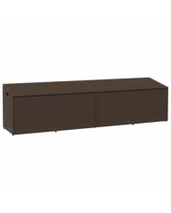 Boîte de rangement de jardin marron 220x50x58 cm résine tressée | Mobilier & Déco