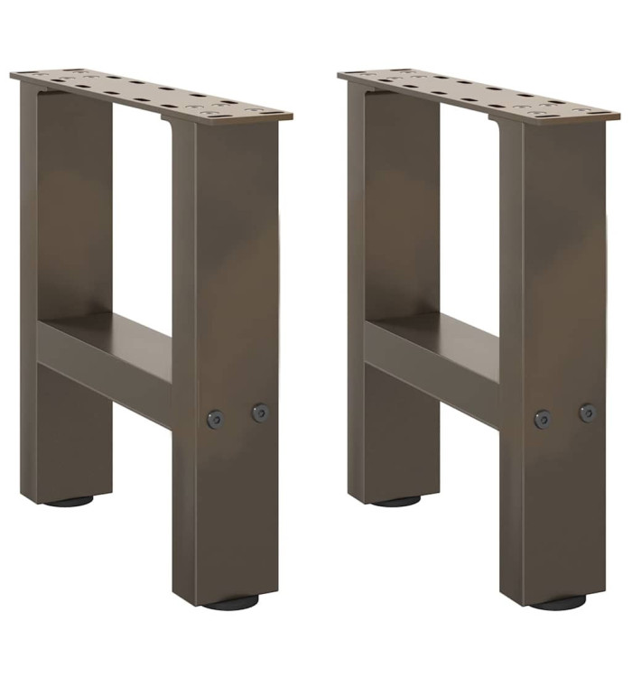 Pieds de table basse en acier naturel 2 pièces 30 x (30-31) cm | Mobilier & Déco