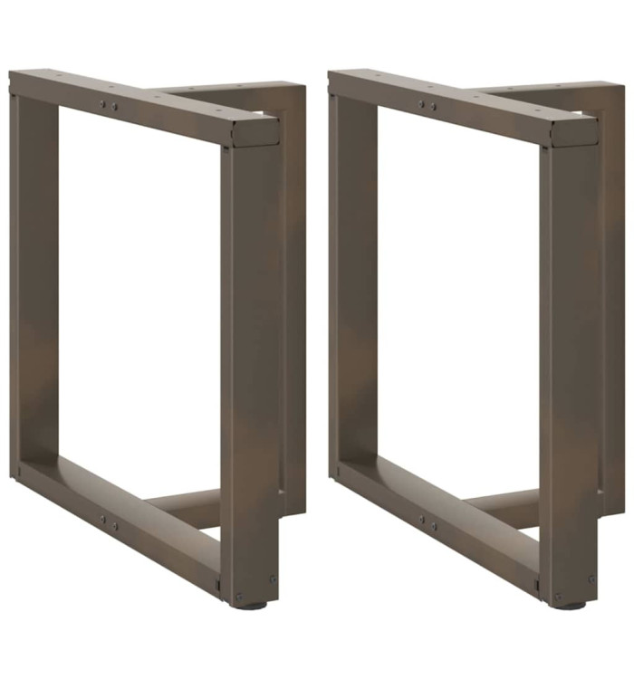 Pieds de table à manger en T, 2 pièces, noir, 80 x 35 x (72-73) cm, acier | Mobilier & Déco