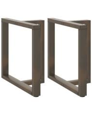 Pieds de table à manger en T, 2 pièces, noir, 80 x 35 x (72-73) cm, acier | Mobilier & Déco