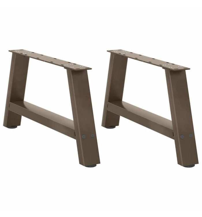 Pieds de table basse en forme de A, 2 pièces, 70 x (30-31) cm, acier | Mobilier & Déco