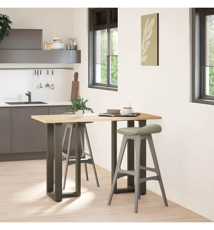 Pieds de table de bar en forme de T, 2 pièces, noir, 40 x 35 x (90-91) cm, acier | Mobilier & Déco