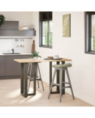 Pieds de table de bar en forme de T, 2 pièces, noir, 40 x 35 x (90-91) cm, acier | Mobilier & Déco