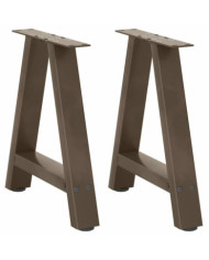 Pieds de table basse en forme de A, 2 pièces, 38 x (42-43) cm, acier | Mobilier & Déco