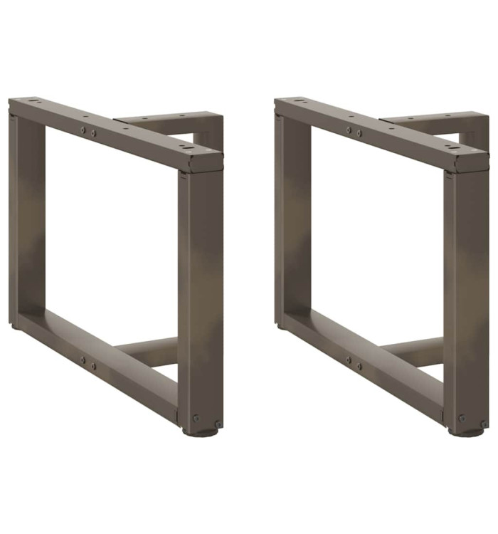 Pieds de table basse en T, 2 pièces, noir, 60 x 25 x (42-43) cm, acier | Mobilier & Déco