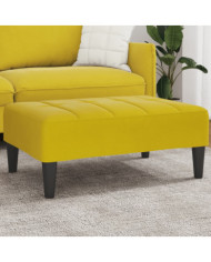 Repose-pied jaune 77x55x31 cm velours | Mobilier & Déco