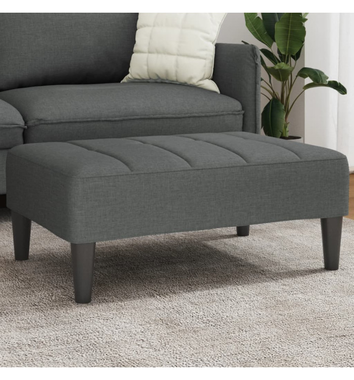 Repose-pied gris foncé 77x55x31 cm tissu | Mobilier & Déco
