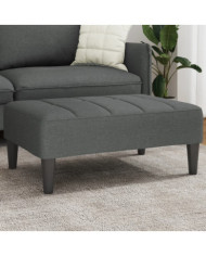 Repose-pied gris foncé 77x55x31 cm tissu | Mobilier & Déco